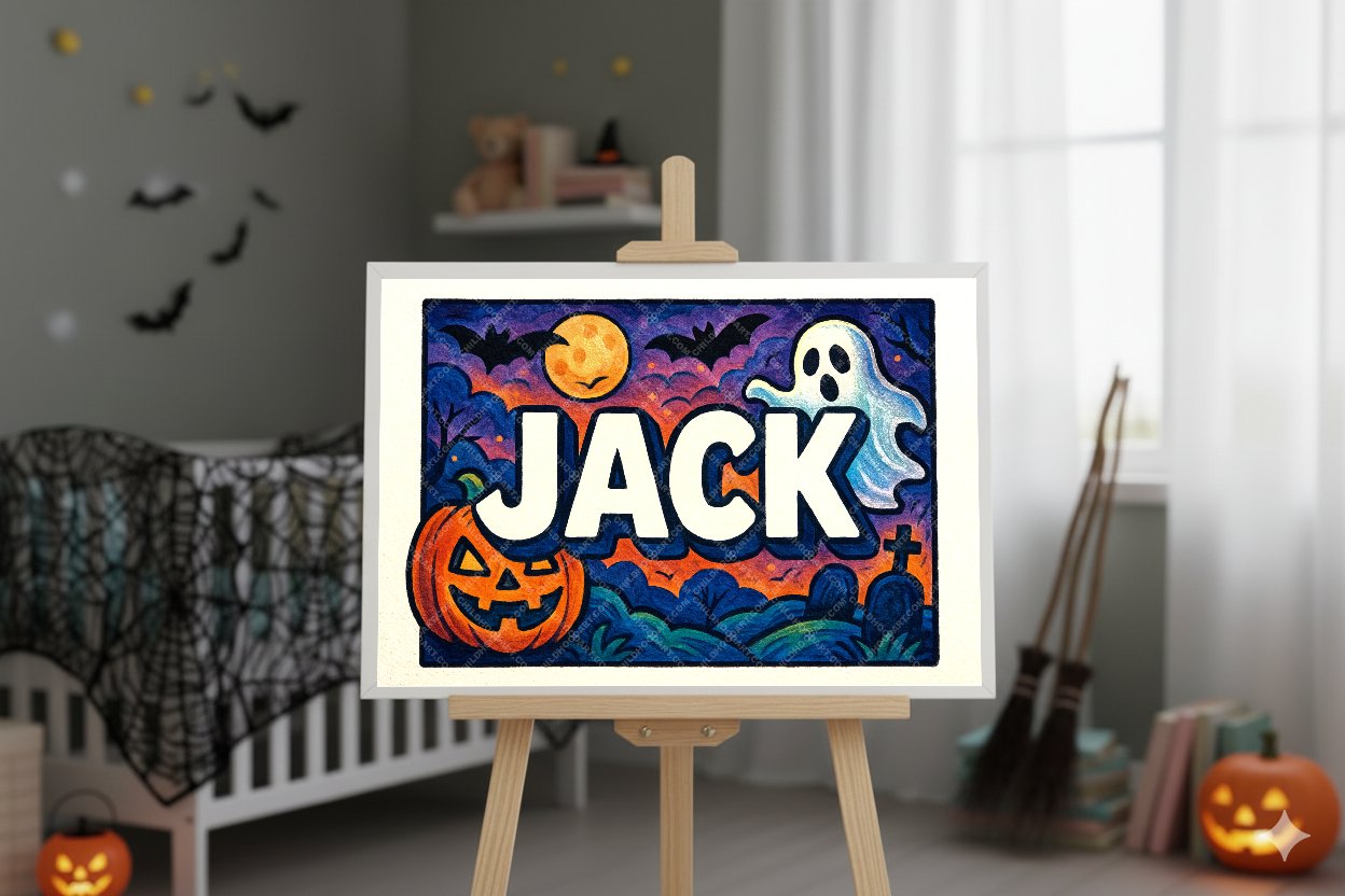 Personalized name art for Jack