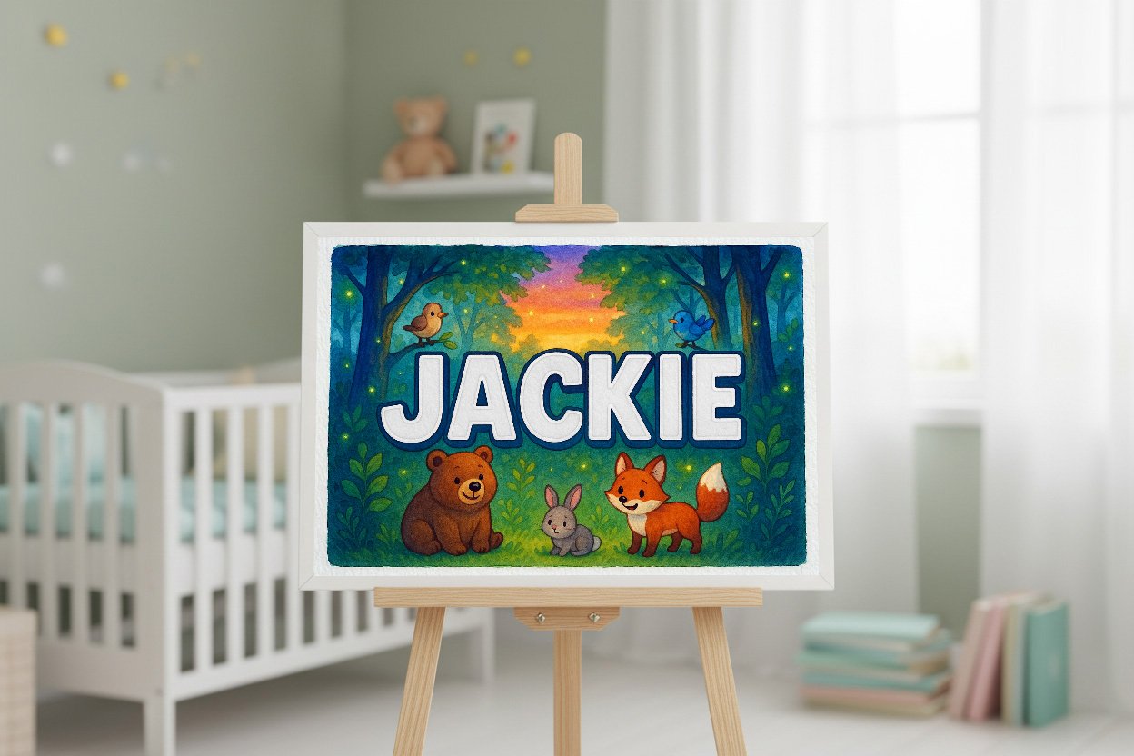 Personalized name art for Jackie