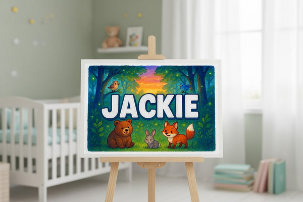 Jackie’s Personalized Forest Friends Art