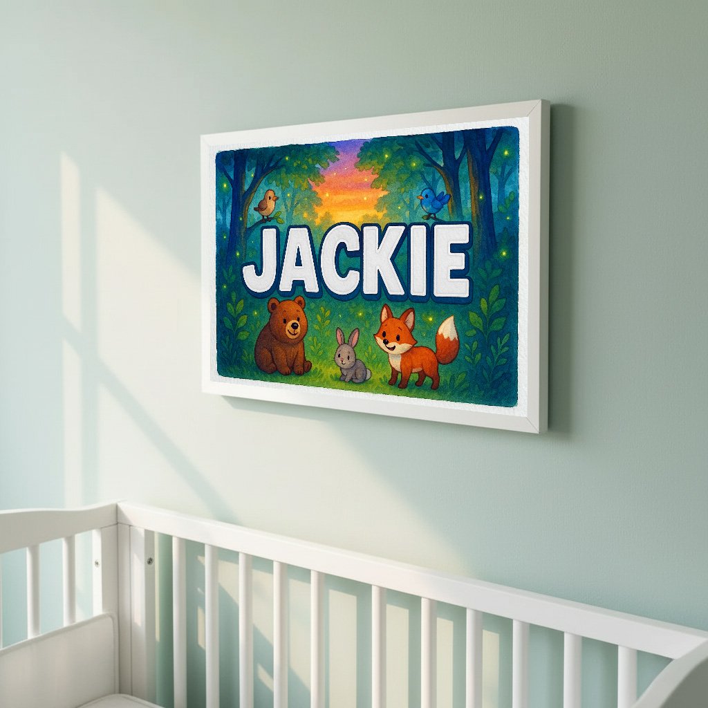 Personalized name art for Jackie
