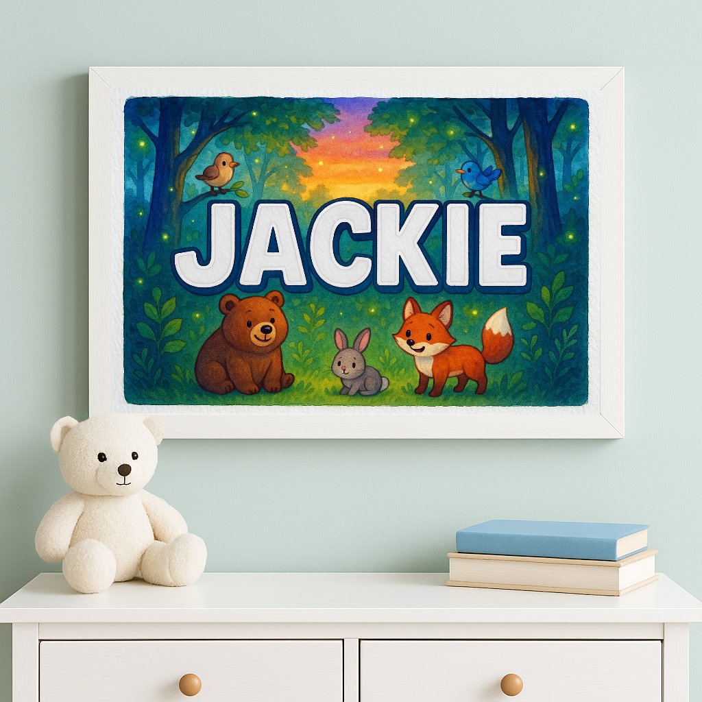 Personalized name art for Jackie