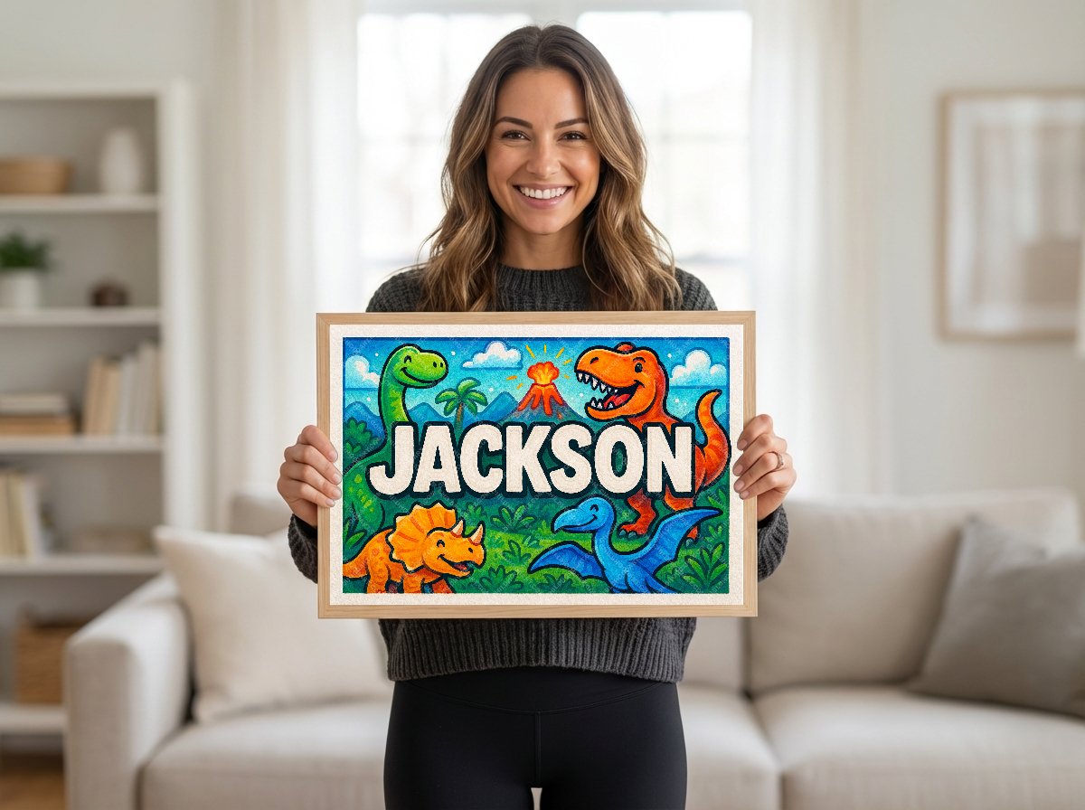 Personalized name art for Jackson