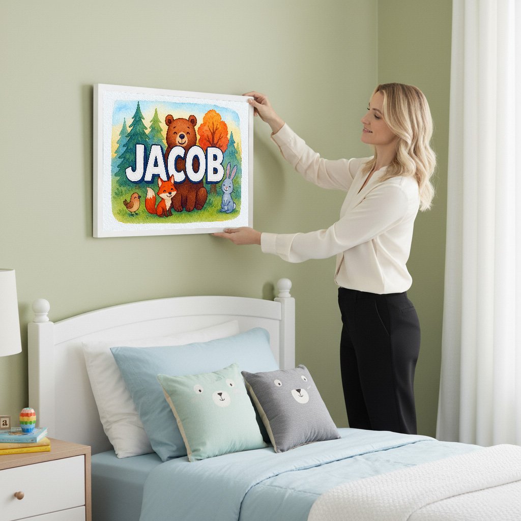 Personalized name art for Jacob