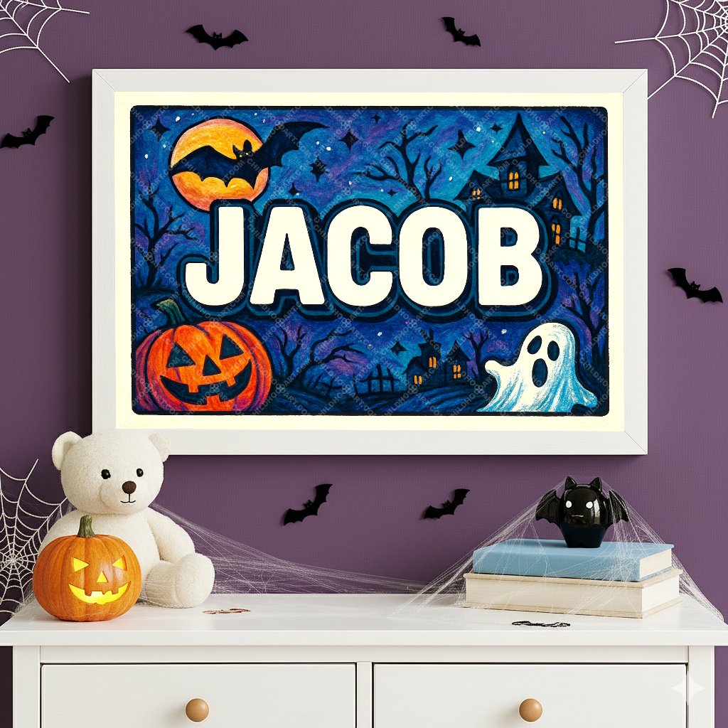 Personalized name art for Jacob