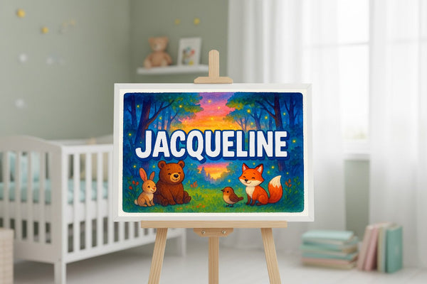 Jacqueline’s Personalized Forest Friends Art