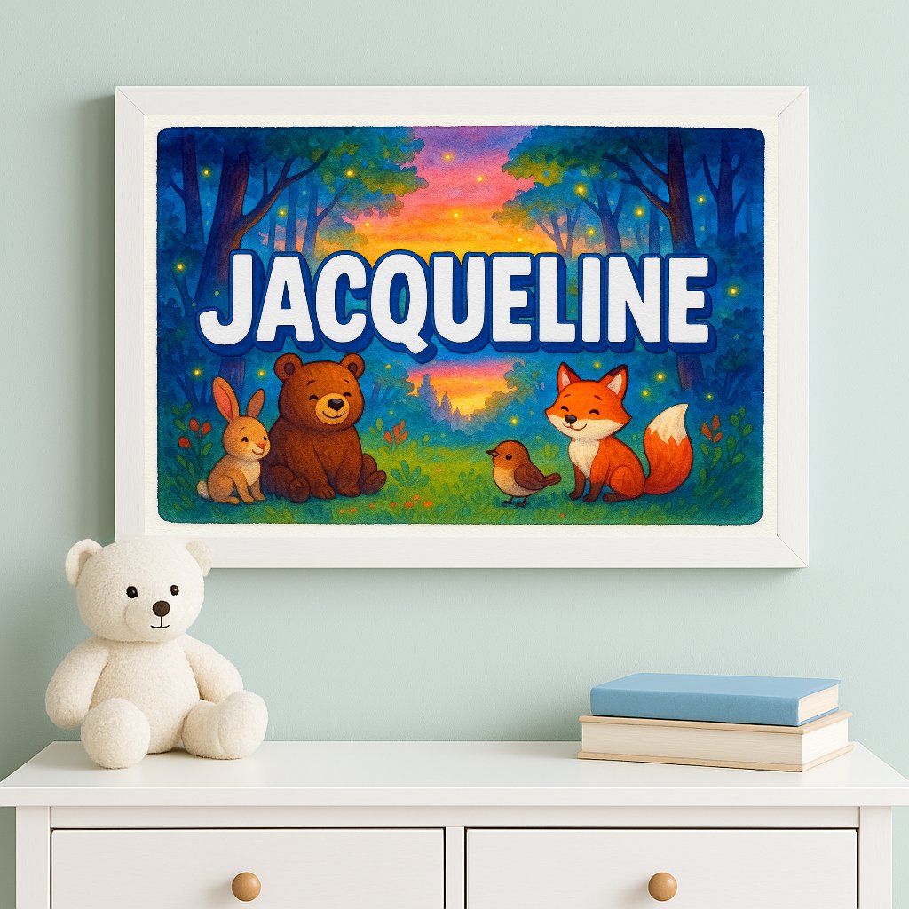 Personalized name art for Jacqueline