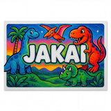 Jakai Name Art - Dinosaur Adventure personalized wall print for kids