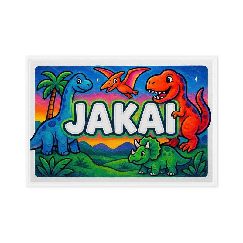 Jakai Name Art - Dinosaur Adventure personalized wall print for kids