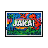 Jakai Name Art - Dinosaur Adventure personalized wall print for kids