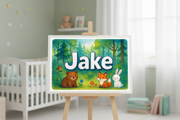 Jake’s Personalized Forest Friends Art