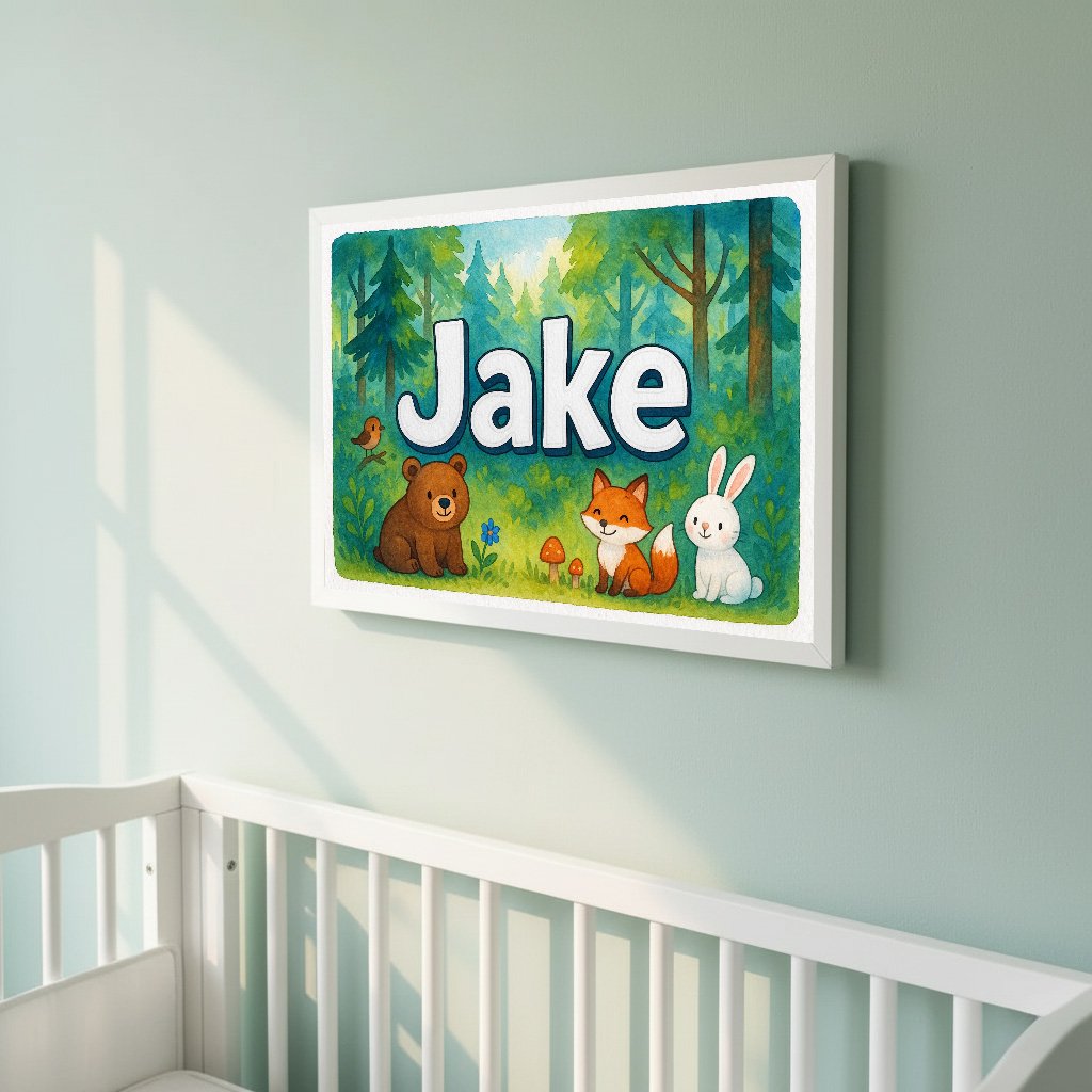 Personalized name art for Jake