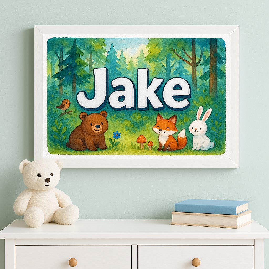 Personalized name art for Jake