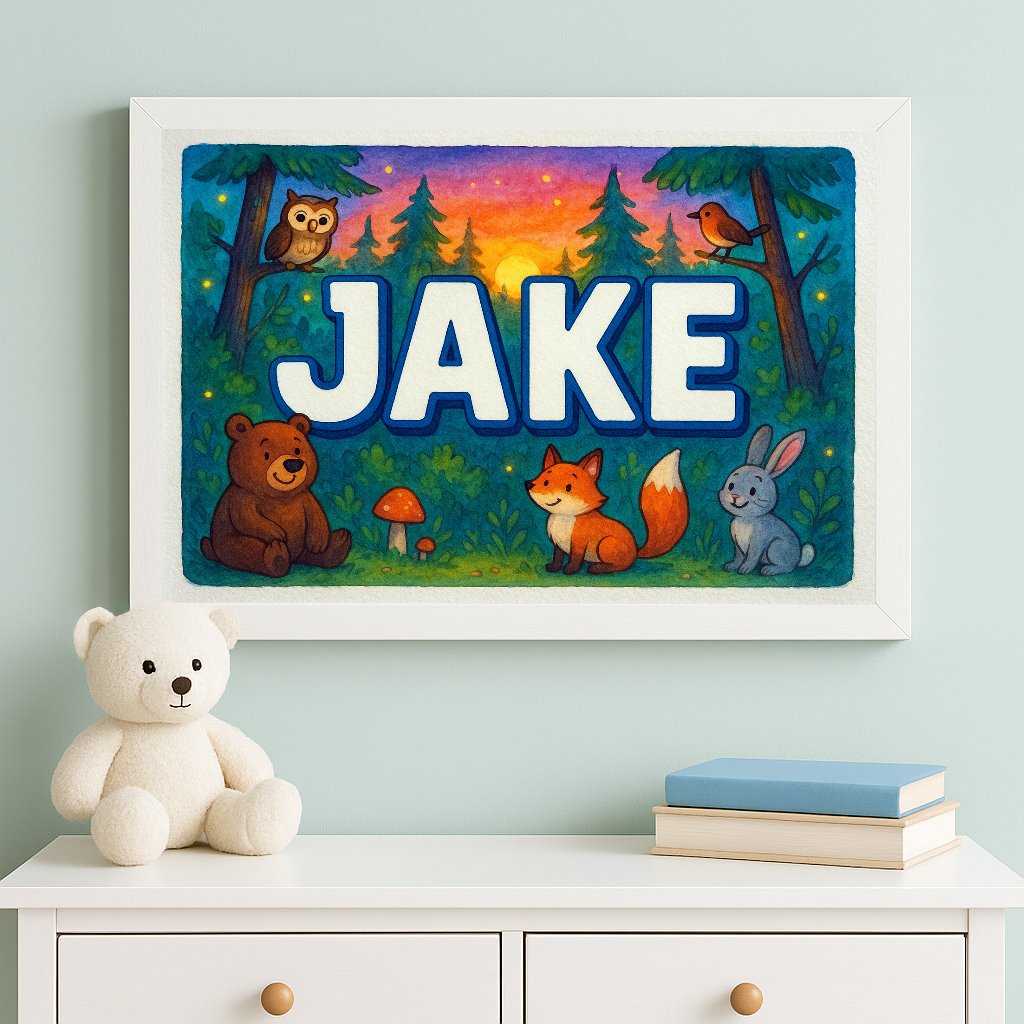 Personalized name art for Jake
