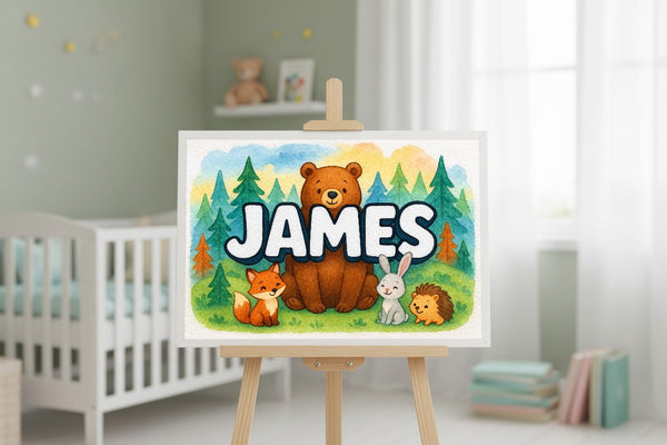 James’ Personalized Forest Friends Art