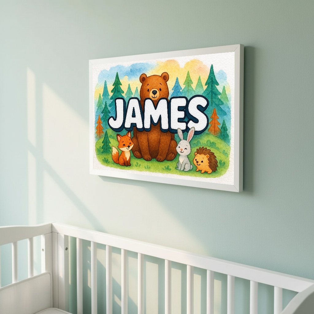 Personalized name art for James