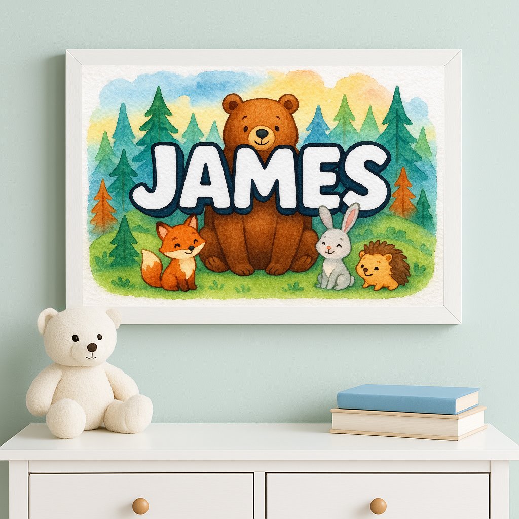 Personalized name art for James