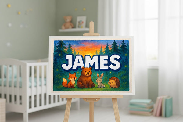James’ Personalized Forest Friends Art