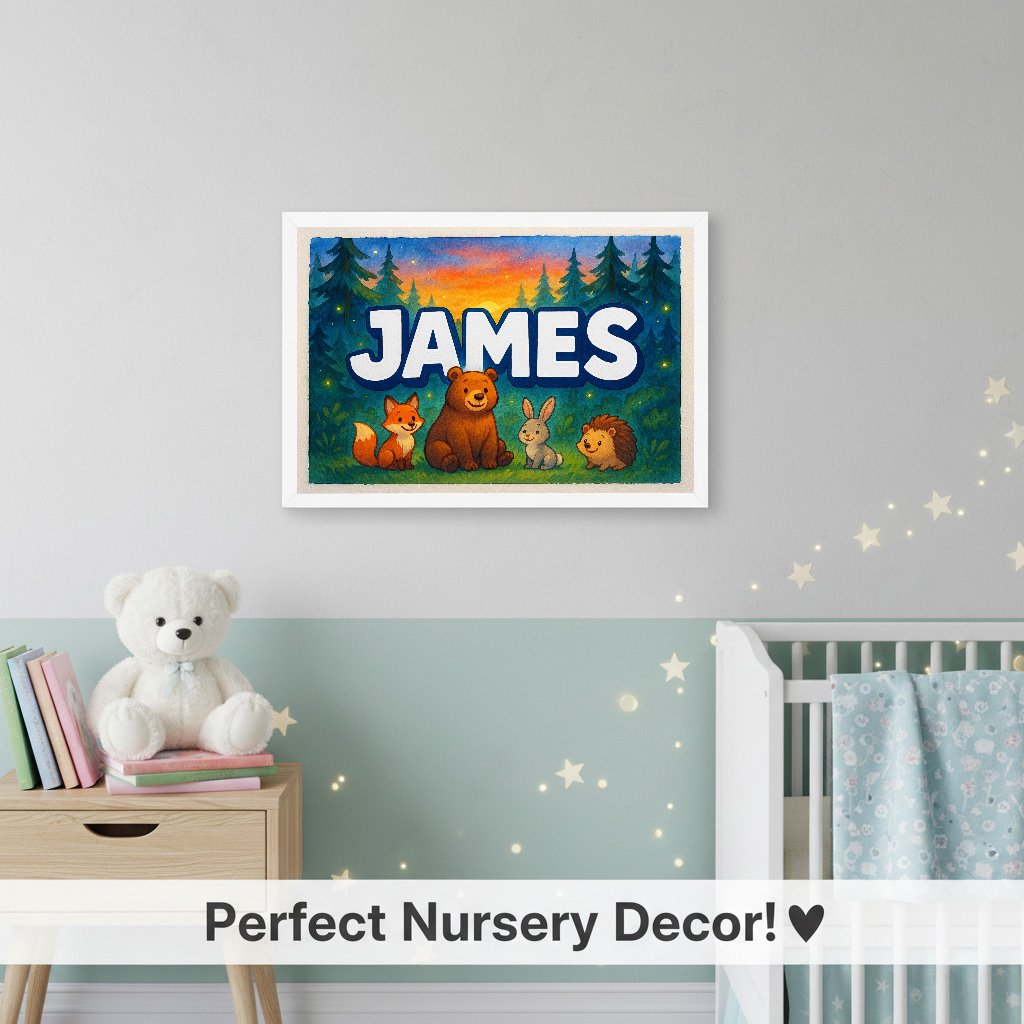 Personalized name art for James