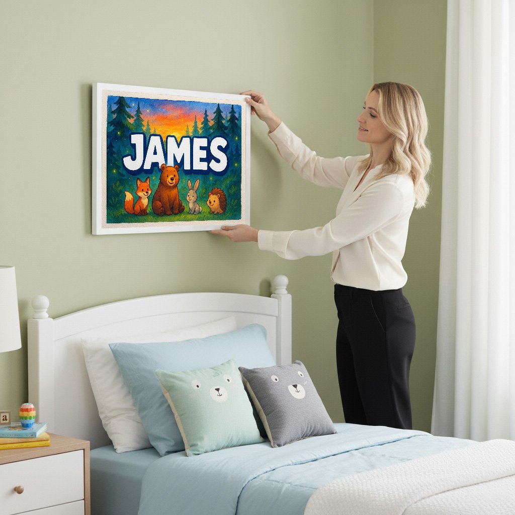 Personalized name art for James