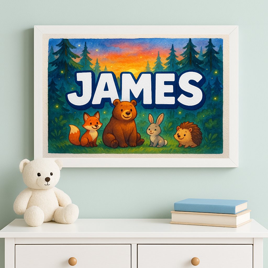 Personalized name art for James