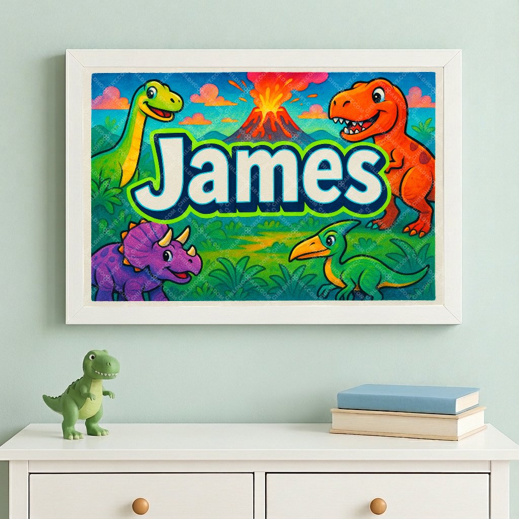 Personalized name art for James