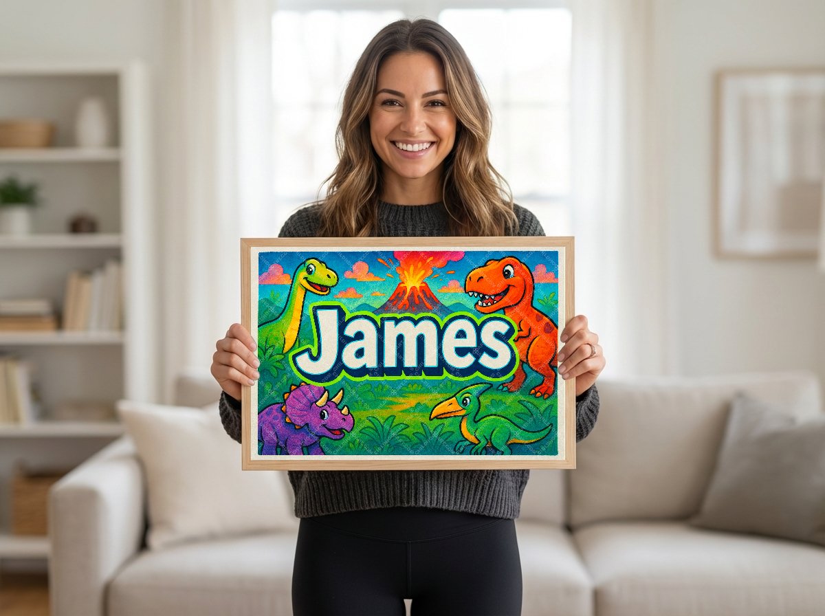 Personalized name art for James