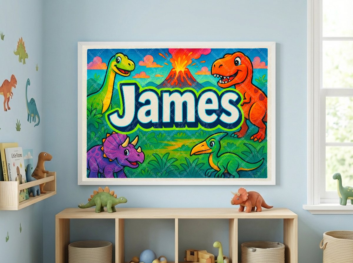 Personalized name art for James