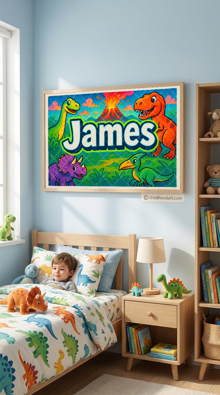 Personalized name art for James