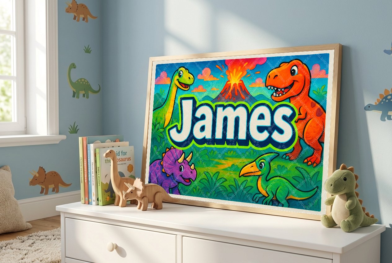 Personalized name art for James