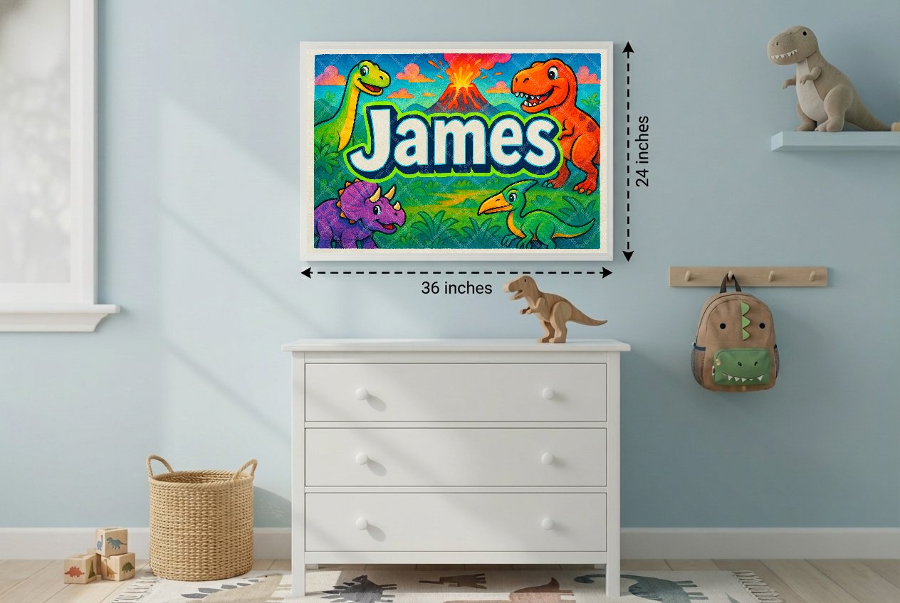 Personalized name art for James