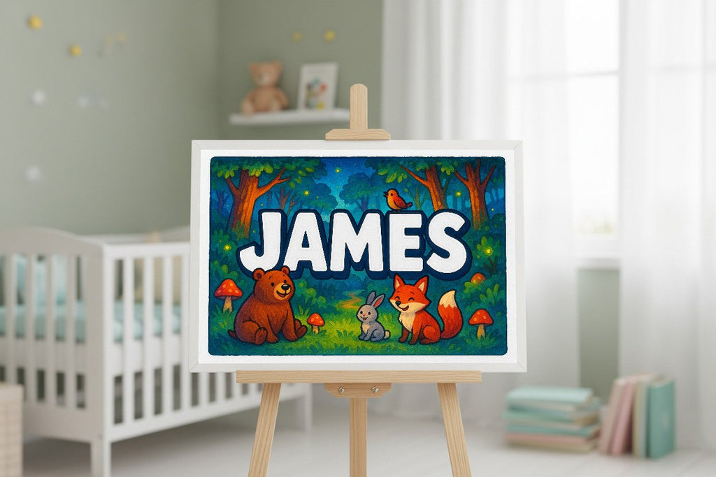 Personalized name art for James