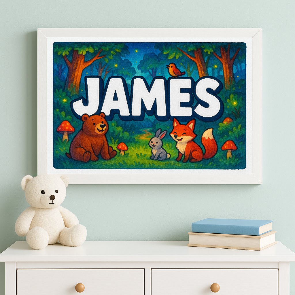 Personalized name art for James