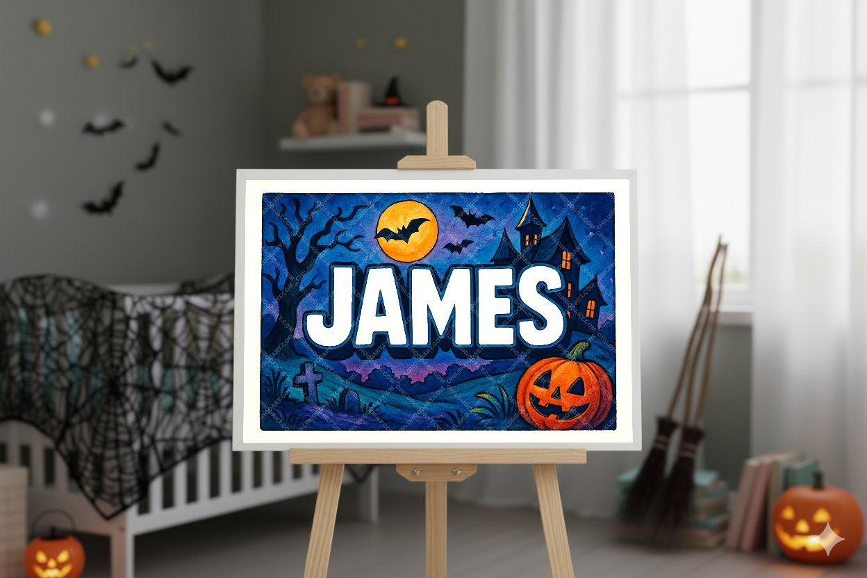 Personalized name art for James