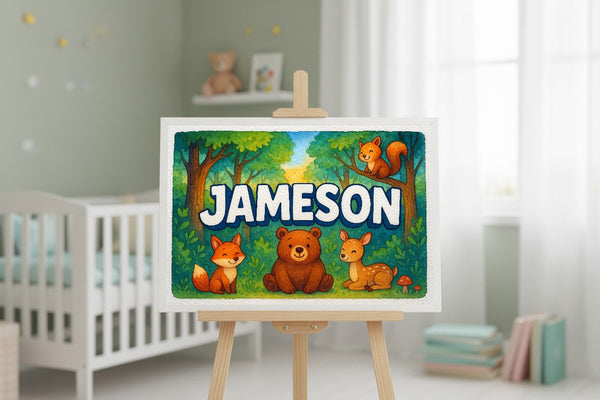 Jameson’s Personalized Forest Friends Art