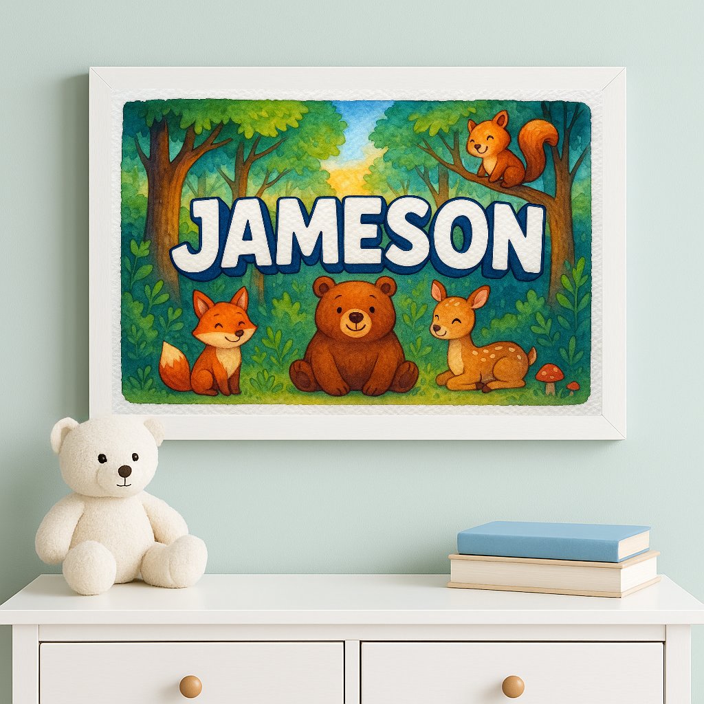 Personalized name art for Jameson