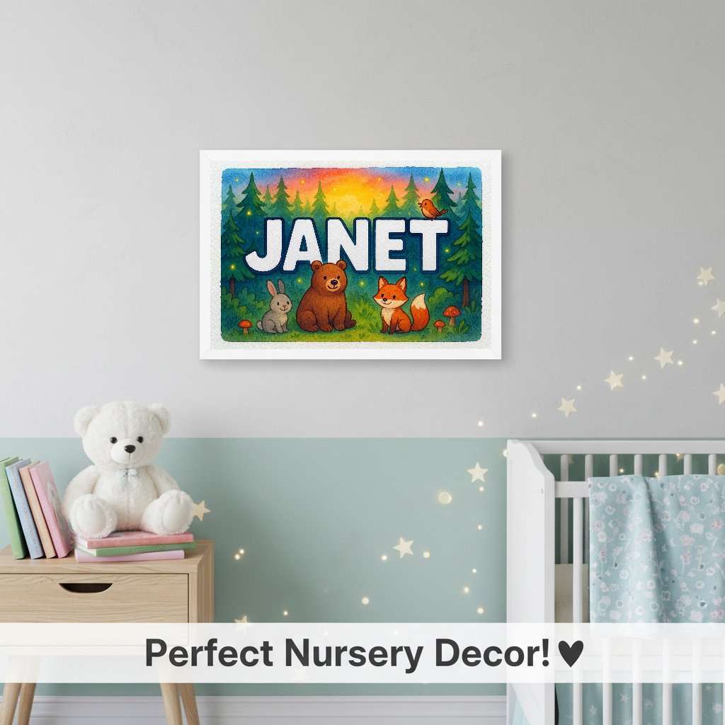 Personalized name art for Janet