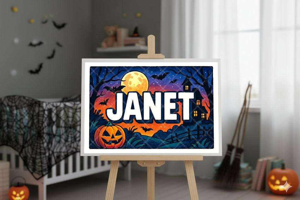 Personalized name art for Janet