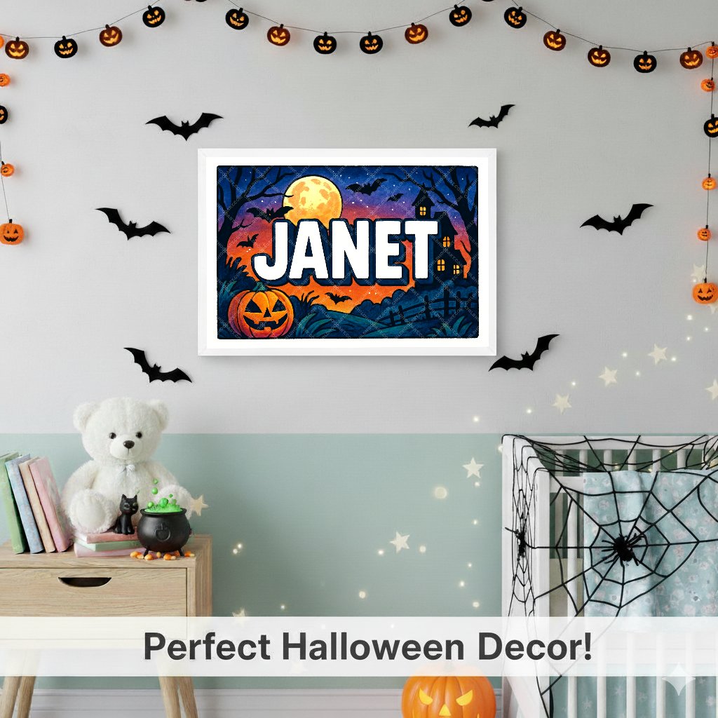 Personalized name art for Janet