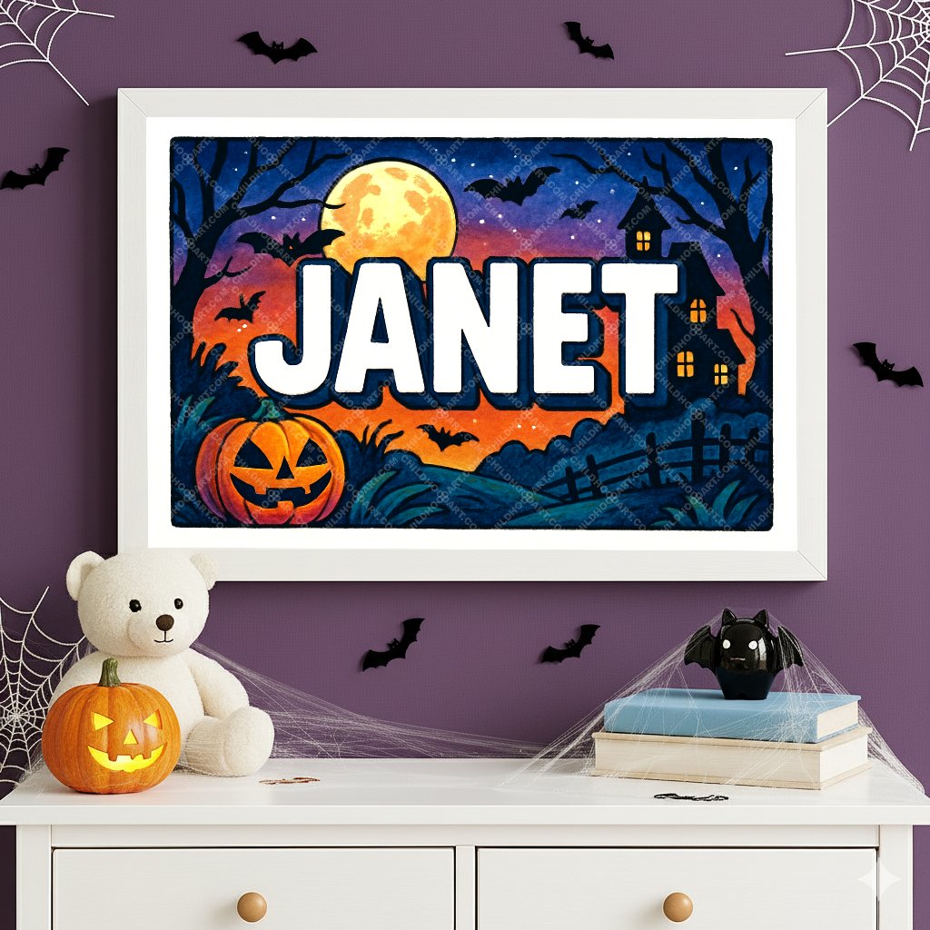 Personalized name art for Janet