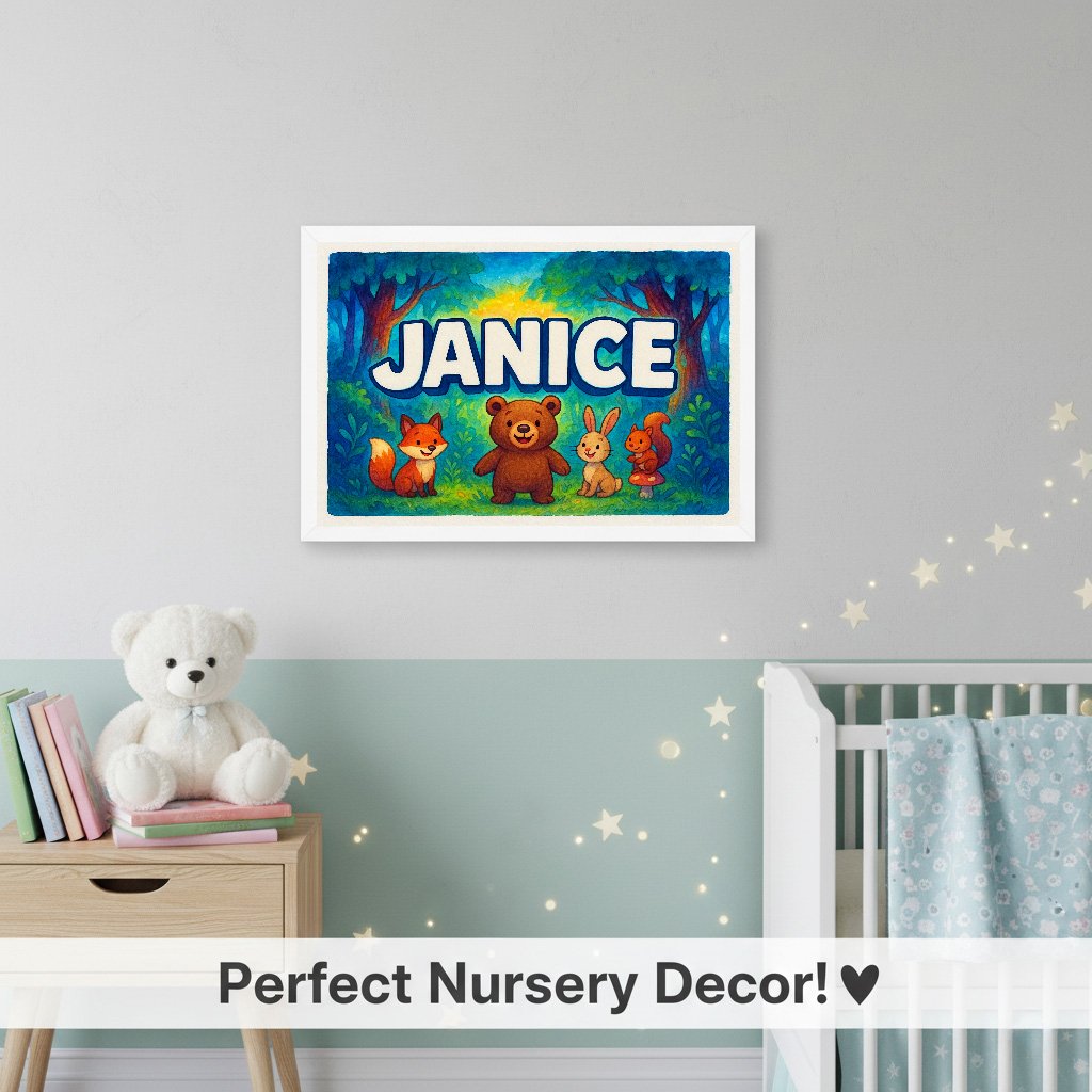 Personalized name art for Janice
