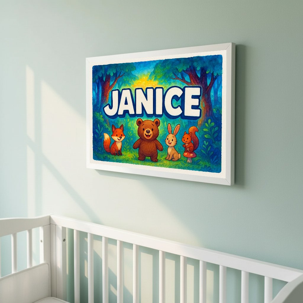 Personalized name art for Janice