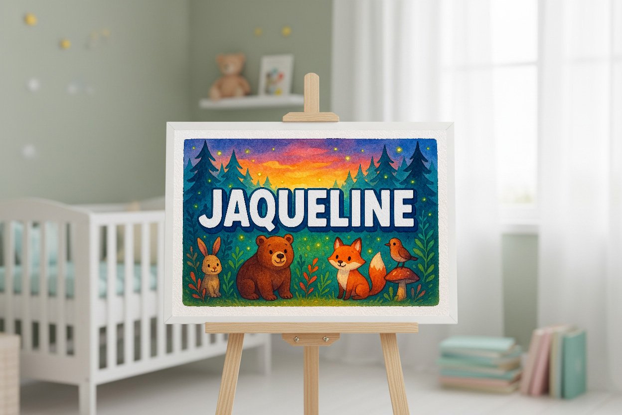 Personalized name art for Jaqueline