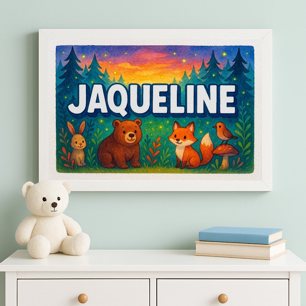 Personalized name art for Jaqueline