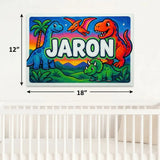 Jaron Name Art - Dinosaur Adventure personalized wall print for kids