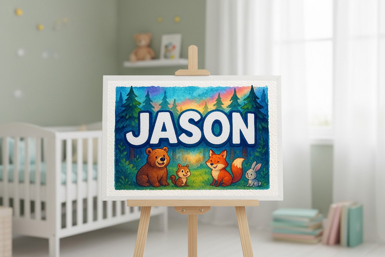 Personalized name art for Jason