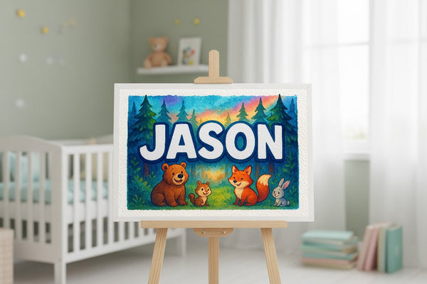 Jason’s Personalized Forest Friends Art
