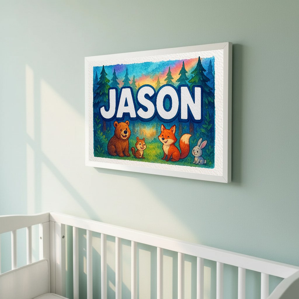 Personalized name art for Jason