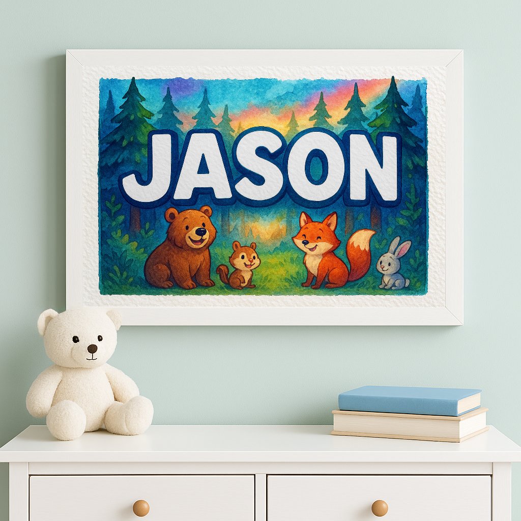 Personalized name art for Jason