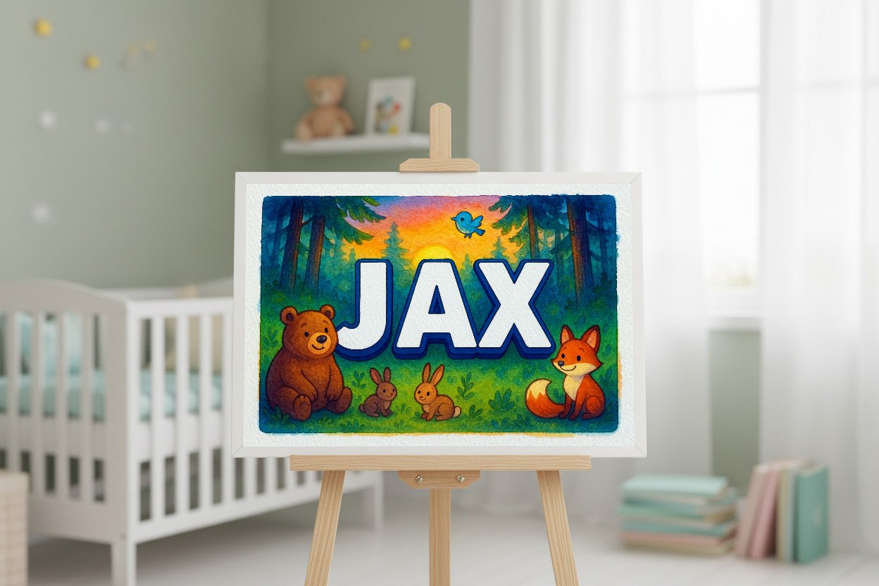 Personalized name art for Jax