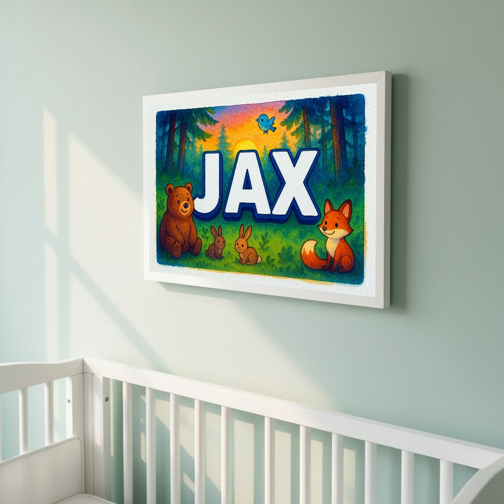 Personalized name art for Jax